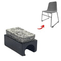 Black Clip-on Felt Sled Chair Glide - 10-13mm | Floor Protection