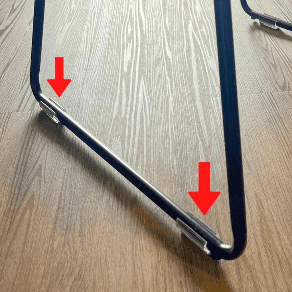 Clear Felt Clip on Sled Chair Glides - Sleigh Chair Glides