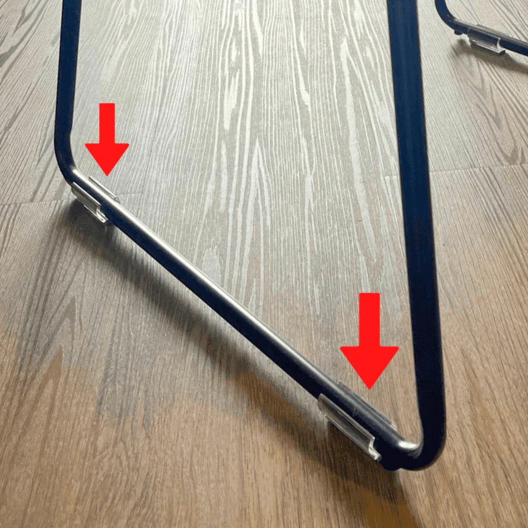 Clear Felt Clip on Sled Chair Glides - Sleigh Chair Glides