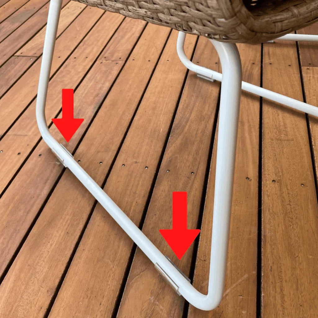 Clear Felt Clip on Sled Chair Glides - Sleigh Chair Glides